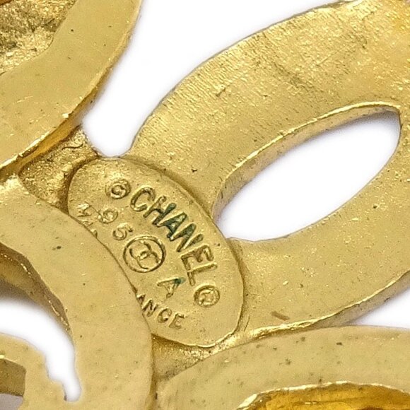 Chanel Flower Brooch Pin Gold 95A 123232 - Picture 2 of 4